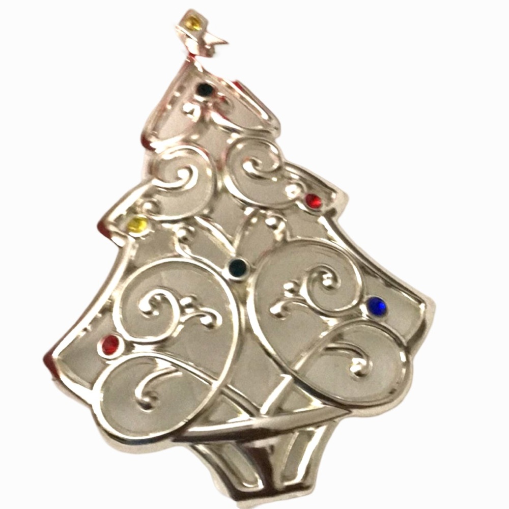 Lenox Silver Chrome Christmas Tree Ornament